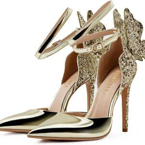 ✨ Gold Butterfly Stiletto Heels | Size 8 | ✨